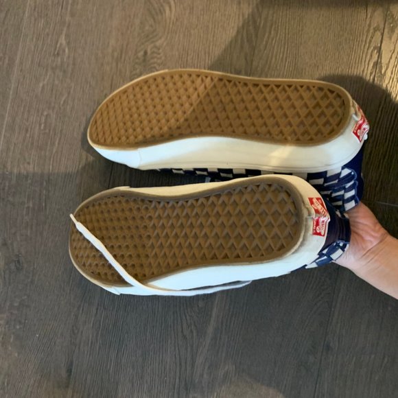 Vans Vault Sk8-Hi LX 50th Anniversary Checkered Leather Woven Men’s Size 9.5 - Picture 9 of 11